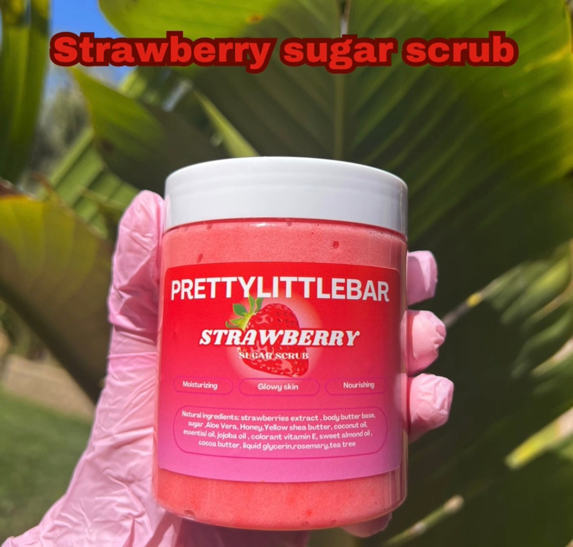 Strawberry sugar scrub