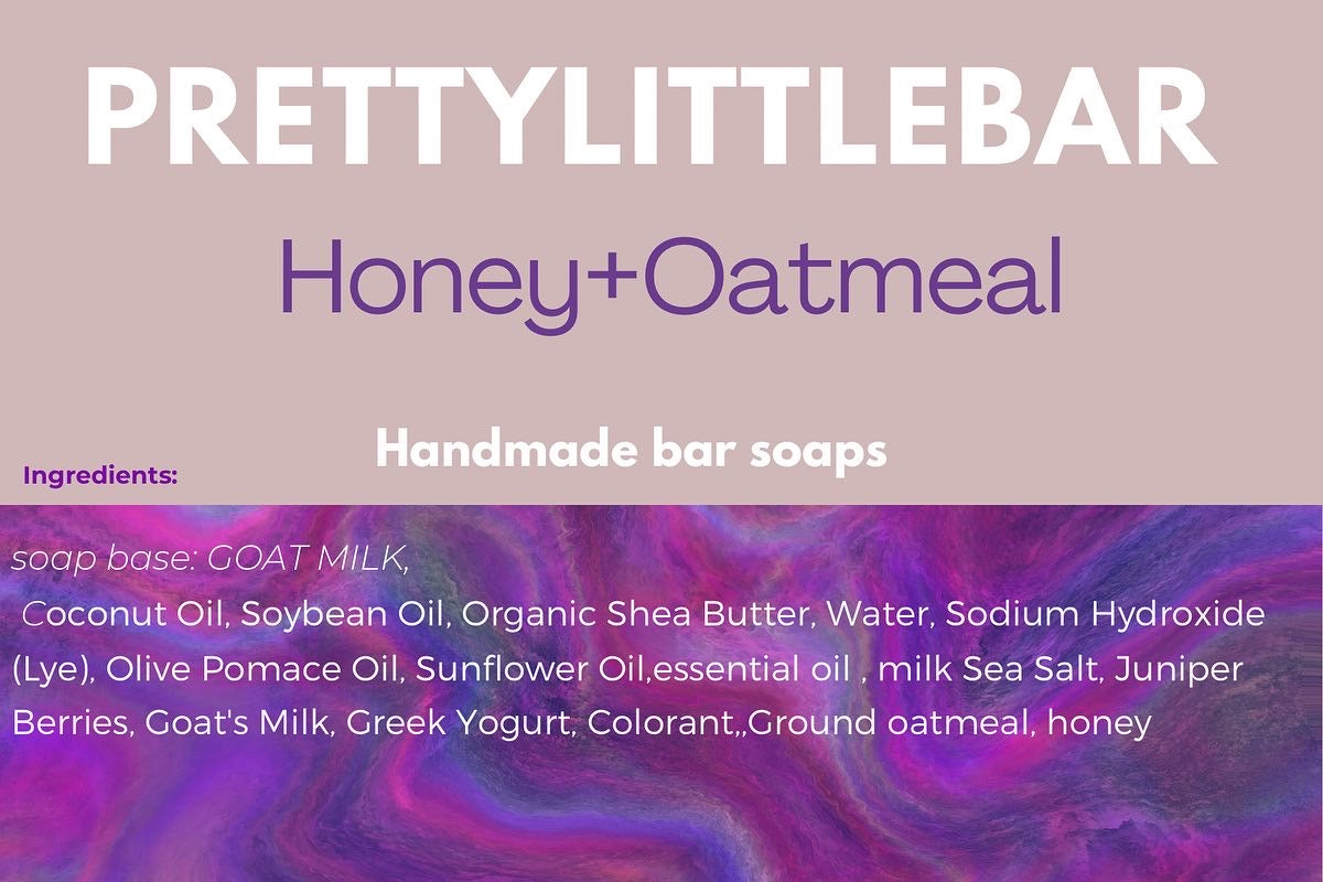 Honey + Oatmeal milk bar soap face\full body usage