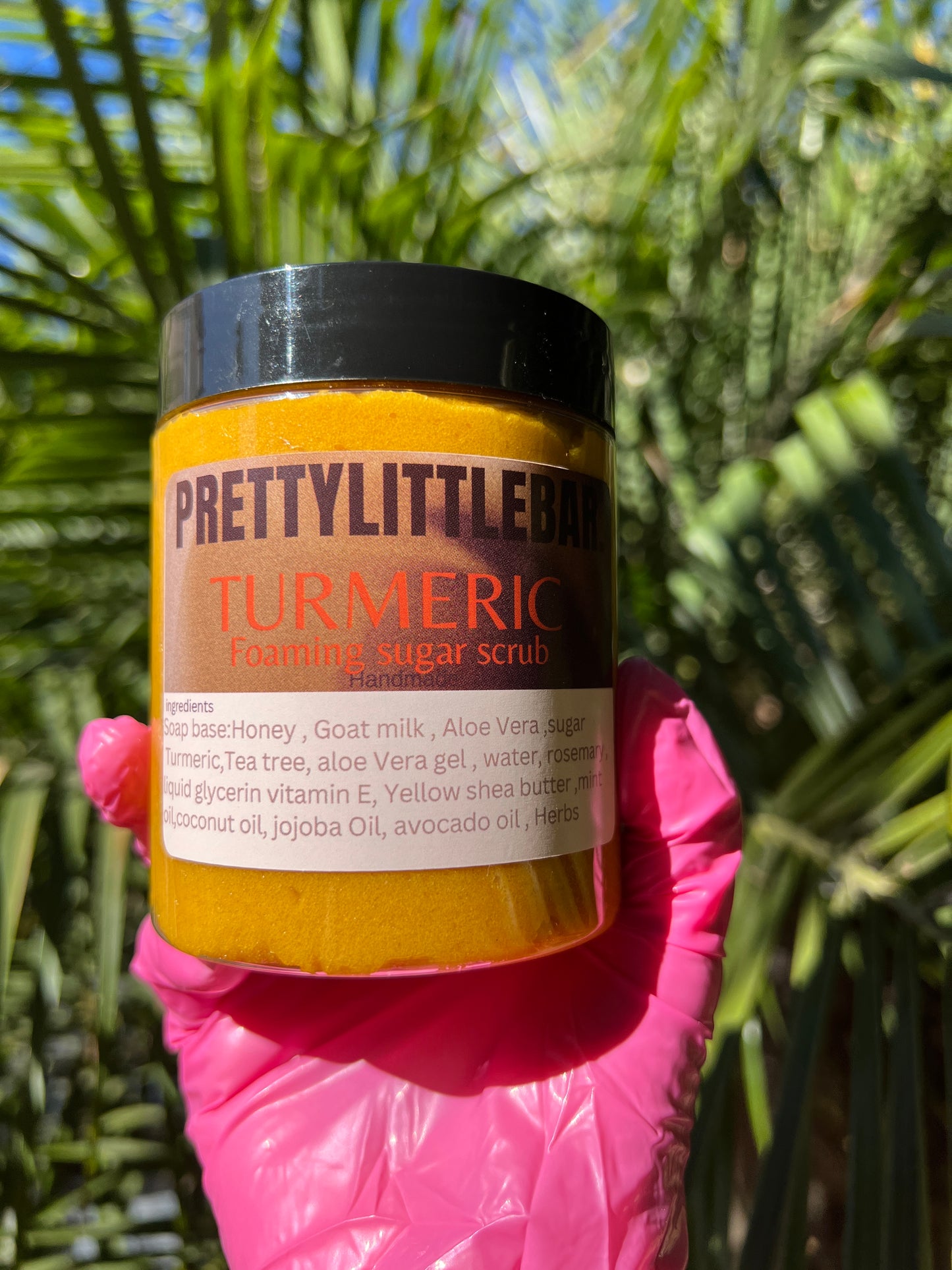 Turmeric  face+body foaming sugar scrub